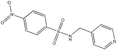 4-nitro-N-(pyridin-4-ylmethyl)benzenesulfonamide Struktur