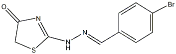 4-bromobenzaldehyde (4-oxo-4,5-dihydro-1,3-thiazol-2-yl)hydrazone Struktur