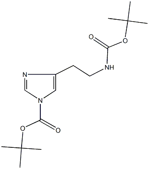 tert-butyl 4-{2-[(tert-butoxycarbonyl)amino]ethyl}-1H-imidazole-1-carboxylate Struktur