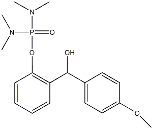 2-[hydroxy(4-methoxyphenyl)methyl]phenyl N,N,N',N'-tetramethyldiamidophosphate Struktur