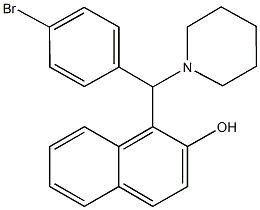 1-[(4-bromophenyl)(1-piperidinyl)methyl]-2-naphthol Struktur