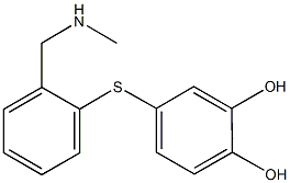 4-({2-[(methylamino)methyl]phenyl}sulfanyl)-1,2-benzenediol Struktur