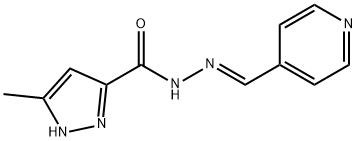 3-methyl-N'-(4-pyridinylmethylene)-1H-pyrazole-5-carbohydrazide Struktur