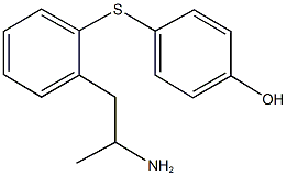 4-{[2-(2-aminopropyl)phenyl]sulfanyl}phenol Struktur