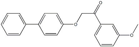 2-([1,1'-biphenyl]-4-yloxy)-1-(3-methoxyphenyl)ethanone Struktur