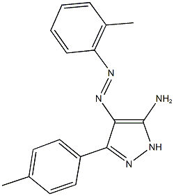 3-(4-methylphenyl)-4-[(2-methylphenyl)diazenyl]-1H-pyrazol-5-ylamine Struktur