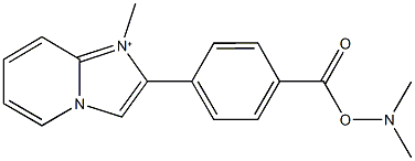 2-(4-{[(dimethylamino)oxy]carbonyl}phenyl)-1-methylimidazo[1,2-a]pyridin-1-ium Struktur