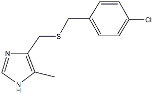 4-chlorobenzyl (5-methyl-1H-imidazol-4-yl)methyl sulfide Struktur