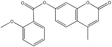 4-methyl-2-oxo-2H-chromen-7-yl 2-methoxybenzoate Struktur