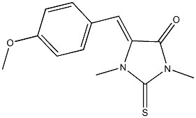 5-(4-methoxybenzylidene)-1,3-dimethyl-2-thioxo-4-imidazolidinone Struktur