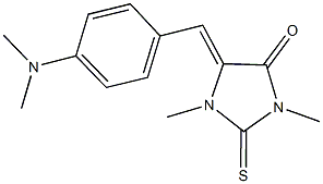 5-[4-(dimethylamino)benzylidene]-1,3-dimethyl-2-thioxo-4-imidazolidinone Struktur