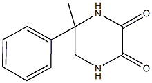 5-methyl-5-phenyl-2,3-piperazinedione Struktur