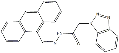 N'-(9-anthrylmethylene)-2-(1H-1,2,3-benzotriazol-1-yl)acetohydrazide Struktur