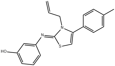 3-[(3-allyl-4-(4-methylphenyl)-1,3-thiazol-2(3H)-ylidene)amino]phenol Struktur