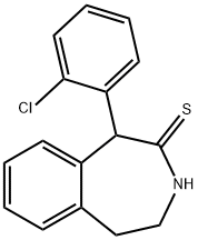 1-(2-chlorophenyl)-1,3,4,5-tetrahydro-2H-3-benzazepine-2-thione Struktur