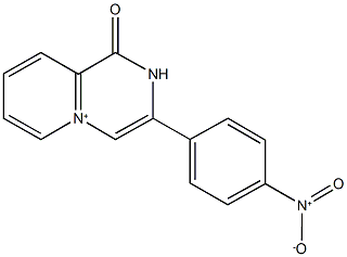 3-(4-nitrophenyl)-1-oxo-1H,2H-pyrido[1,2-a]pyrazin-5-ium Struktur