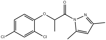 1-[2-(2,4-dichlorophenoxy)propanoyl]-3,5-dimethyl-1H-pyrazole Struktur