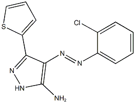 4-[(2-chlorophenyl)diazenyl]-3-(2-thienyl)-1H-pyrazol-5-amine Struktur