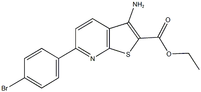 ethyl 3-amino-6-(4-bromophenyl)thieno[2,3-b]pyridine-2-carboxylate Struktur