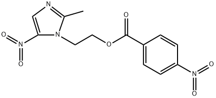 2-{5-nitro-2-methyl-1H-imidazol-1-yl}ethyl 4-nitrobenzoate Struktur