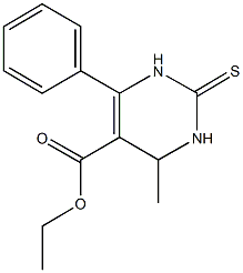 ethyl 4-methyl-6-phenyl-2-thioxo-1,2,3,4-tetrahydro-5-pyrimidinecarboxylate Struktur