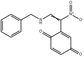 2-{2-(benzylamino)-1-nitrovinyl}benzo-1,4-quinone Struktur