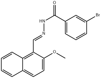 3-bromo-N'-[(2-methoxy-1-naphthyl)methylene]benzohydrazide Struktur