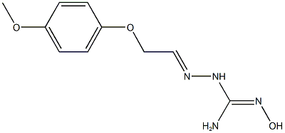 N'-hydroxy-2-[2-(4-methoxyphenoxy)ethylidene]hydrazinecarboximidamide Struktur