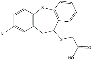 [(2-chloro-10,11-dihydrodibenzo[b,f]thiepin-10-yl)sulfanyl]acetic acid Struktur