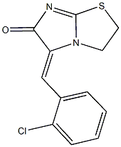 5-(2-chlorobenzylidene)-2,3-dihydroimidazo[2,1-b][1,3]thiazol-6(5H)-one Struktur