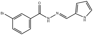 3-bromo-N'-(1H-pyrrol-2-ylmethylene)benzohydrazide Struktur