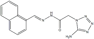 2-(5-amino-1H-tetraazol-1-yl)-N'-(1-naphthylmethylene)acetohydrazide Struktur