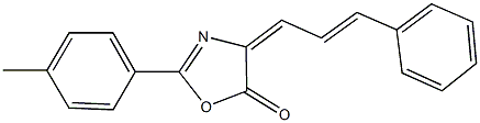 2-(4-methylphenyl)-4-(3-phenyl-2-propenylidene)-1,3-oxazol-5(4H)-one Struktur