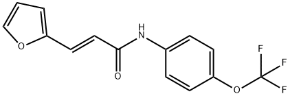 3-(2-furyl)-N-[4-(trifluoromethoxy)phenyl]acrylamide Struktur