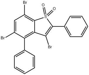 3,5,7-tribromo-2,4-diphenyl-1-benzothiophene 1,1-dioxide Struktur