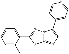 6-(2-methylphenyl)-3-(4-pyridinyl)[1,2,4]triazolo[3,4-b][1,3,4]thiadiazole Struktur