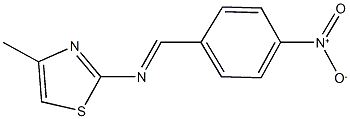 2-({4-nitrobenzylidene}amino)-4-methyl-1,3-thiazole Struktur