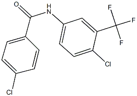 4-chloro-N-[4-chloro-3-(trifluoromethyl)phenyl]benzamide Struktur