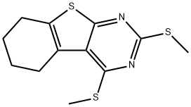 2,4-bis(methylsulfanyl)-5,6,7,8-tetrahydro[1]benzothieno[2,3-d]pyrimidine Struktur