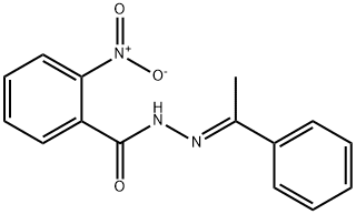 2-nitro-N'-(1-phenylethylidene)benzohydrazide Struktur