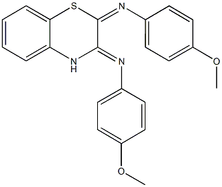 4-methoxy-N-(2-[(4-methoxyphenyl)imino]-2H-1,4-benzothiazin-3(4H)-ylidene)aniline Struktur