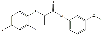 2-(4-chloro-2-methylphenoxy)-N-(3-methoxyphenyl)propanamide Struktur