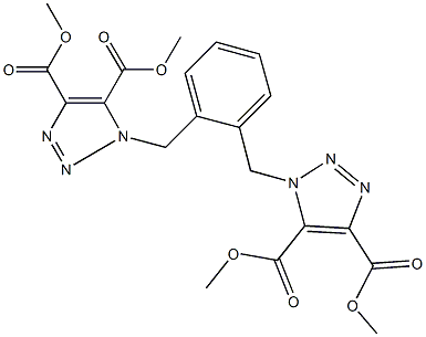 dimethyl 1-(2-{[4,5-bis(methoxycarbonyl)-1H-1,2,3-triazol-1-yl]methyl}benzyl)-1H-1,2,3-triazole-4,5-dicarboxylate Struktur