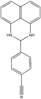 4-(2,3-dihydro-1H-perimidin-2-yl)benzonitrile Struktur