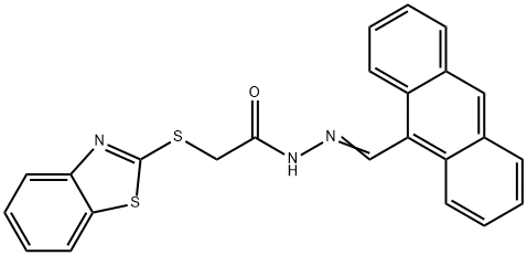 N'-(9-anthrylmethylene)-2-(1,3-benzothiazol-2-ylsulfanyl)acetohydrazide Struktur