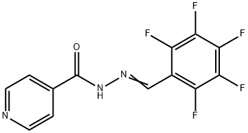 N'-(2,3,4,5,6-pentafluorobenzylidene)isonicotinohydrazide Struktur