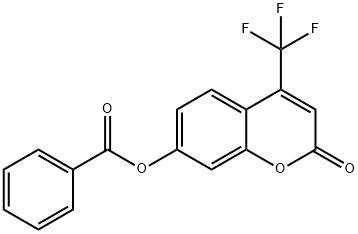 2-oxo-4-(trifluoromethyl)-2H-chromen-7-yl benzoate Struktur