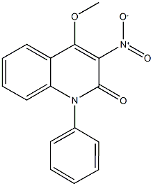 3-nitro-4-methoxy-1-phenyl-2(1H)-quinolinone Struktur