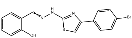 1-(2-hydroxyphenyl)ethanone [4-(4-bromophenyl)-1,3-thiazol-2-yl]hydrazone Struktur