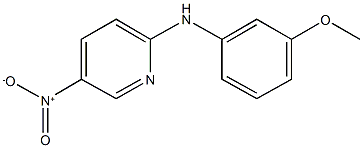 5-nitro-2-(3-methoxyanilino)pyridine Struktur